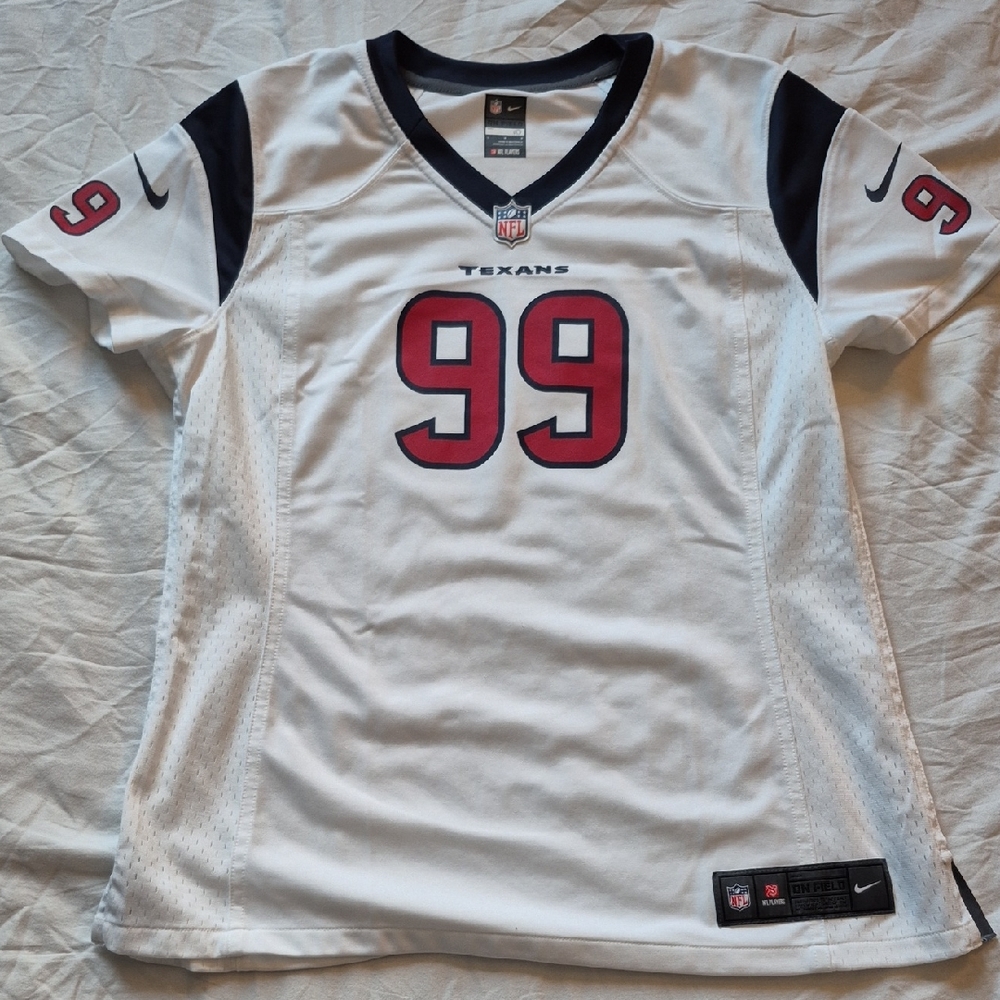 Nike Kids Texans White and Blue Jersey with Red Accents